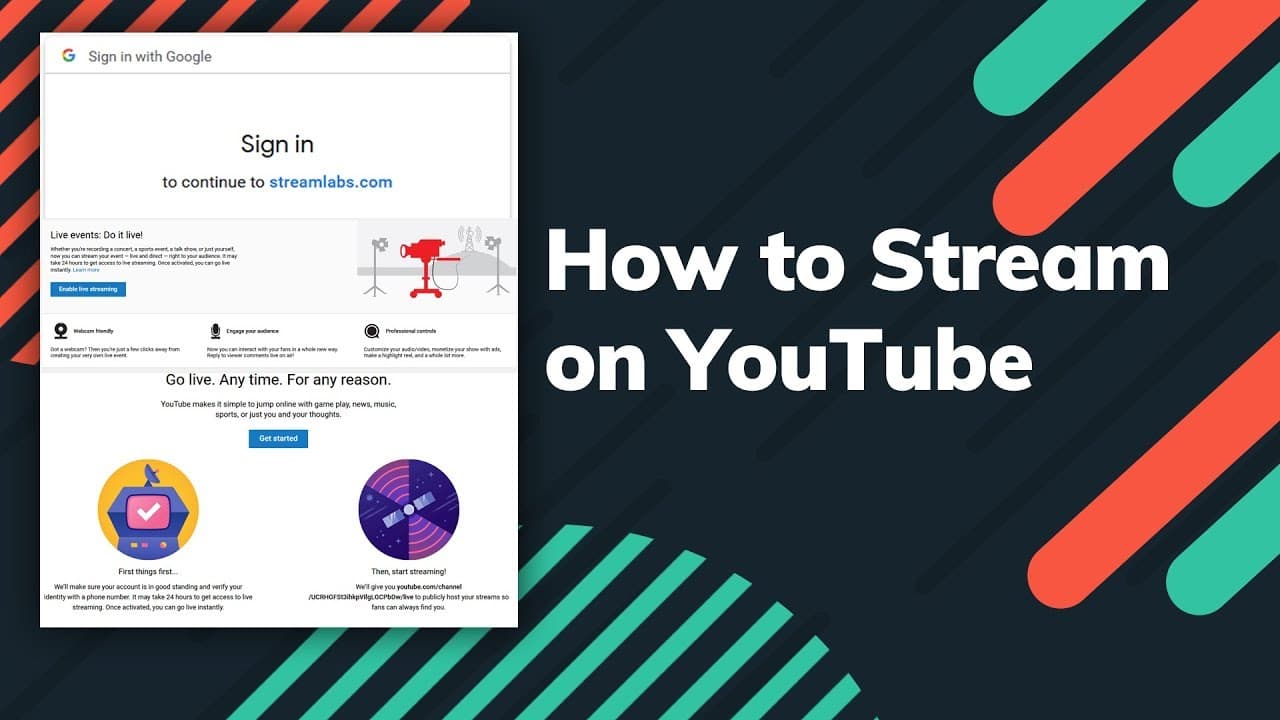 how to start a stream on YouTube