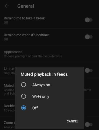 Turning Off Muted Playback on Android